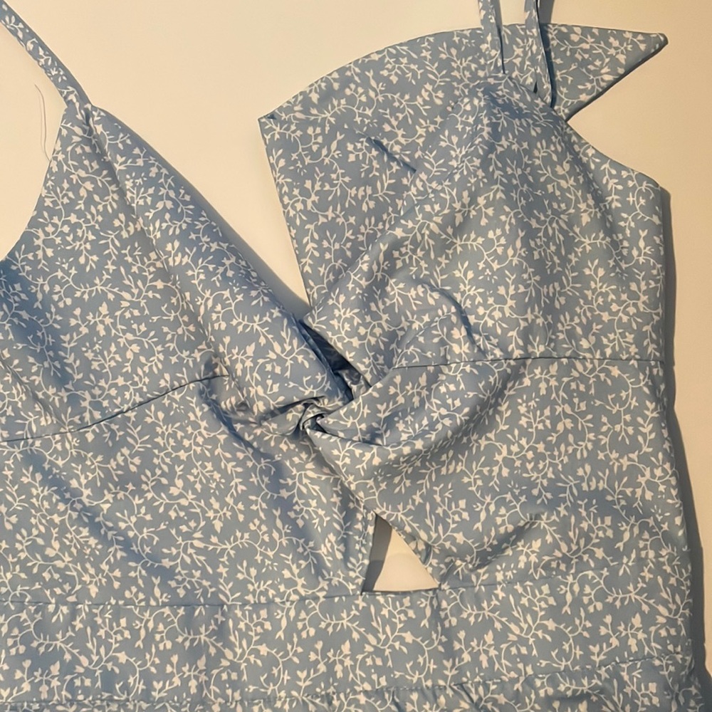 Shein blue and white dress